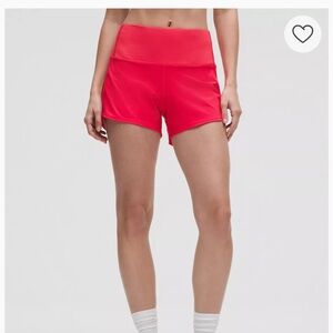 Lululemon Hi-Rise Speed Up Shorts 4” - Pink Size 6